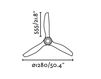 Схема Вентилятор потолочный JUST FAN Faro Ventiladores 33394 Минимализм / Хай-тек