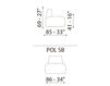 Схема Кресло для террасы FROG Delta Salotti Italiana FROG 9103 Современный / Скандинавский / Модерн