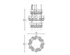 Схема Люстра  Aiardini 2017 120/SP/SC/6L+12L+6L Ар-деко / Ар-нуво / Американский