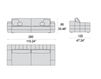 Схема Диван Tecni Nova Fortune 1731 BRAZO * 2 + MODULO 1,13M * 2 Лофт / Фьюжн / Винтаж / Ретро