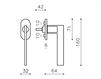 Схема Оконная ручка OPEN Olivari HANDLES 2017 K249B CO Современный / Скандинавский / Модерн