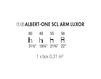 Схема Стул с подлокотниками Accento 2019 ALBERT ONE SCL ARM LUXOR