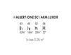 Схема Стул с подлокотниками Accento 2019 ALBERT ONE SC1 ARM LUXOR
