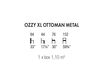 Схема Кушетка Accento 2019 OZZY XL OTTOMAN METAL