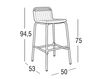 Схема Барный стул PORTOFINO Roberti Rattan 2020 9771