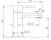 Схема Смеситель для раковины Giulini Corner 6805A Современный / Скандинавский / Модерн