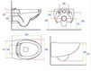 Схема Унитаз подвесной Hidra Ceramica S.r.l. Tao TAW 10 Современный / Скандинавский / Модерн