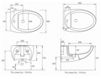 Схема Биде подвесное Hidra Ceramica S.r.l. Tao TAW 14 Современный / Скандинавский / Модерн