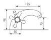 Схема Смеситель для раковины Giulini Lotus SA555 Современный / Скандинавский / Модерн