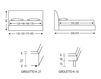 Схема Кровать G&G Imbottiti  Beds LUXOR RETE 170 X 200 GIROLETTO H27 Современный / Скандинавский / Модерн
