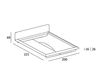 Схема Кровать AVALON Living Divani 2013 AVA180L Современный / Скандинавский / Модерн
