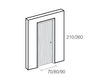 Схема Дверь деревянная Res Italia Doorscollection MISS SINGLE DOOR 3 Современный / Скандинавский / Модерн