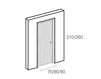 Схема Дверь деревянная Res Italia Doorscollection MISS SINGLE DOOR 4 Современный / Скандинавский / Модерн