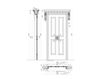 Схема Дверь деревянная  HERMITAGE New design porte Emozioni 6016/TQR/swa 2 Классический / Исторический / Английский