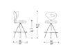 Схема Барный стул SAMBA IL Loft Chairs & Bar Stools SA44 Лофт / Фьюжн / Винтаж / Ретро