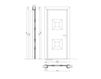 Схема Дверь деревянная Mondrian New design porte 500 914/QQ/10 Классический / Исторический / Английский