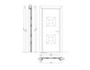 Схема Дверь деревянная Mondrian New design porte 500 914/QQ/08 Классический / Исторический / Английский