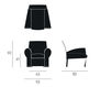 Схема Кресло Richard III Baleri Italia è un marchio Hub Design srl 2014 ps215 grey Современный / Скандинавский / Модерн