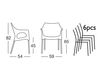 Схема Стул с подлокотниками Scab Design / Scab Giardino S.p.a. Marzo 2115 11 Современный / Скандинавский / Модерн