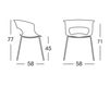 Схема Стул с подлокотниками MISS B ANTISHOCK 4 legs Scab Design / Scab Giardino S.p.a. Marzo 2690 100 1 Современный / Скандинавский / Модерн