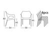 Схема Стул с подлокотниками OLA Scab Design / Scab Giardino S.p.a. Novita Comfort 2123 Современный / Скандинавский / Модерн