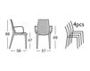 Схема Стул с подлокотниками LUCREZIA Scab Design / Scab Giardino S.p.a. Marzo 2322 70 Современный / Скандинавский / Модерн
