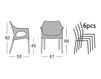 Схема Стул с подлокотниками Scab Design / Scab Giardino S.p.a. Marzo 2277 AV 81 Современный / Скандинавский / Модерн