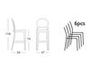 Схема Барный стул Scab Design / Scab Giardino S.p.a. Marzo 2358 380 Современный / Скандинавский / Модерн
