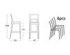 Схема Барный стул ISY TECHNOPOLYMER BARSTOOL Scab Design / Scab Giardino S.p.a. Marzo 2328 11 Современный / Скандинавский / Модерн