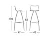Схема Барный стул Scab Design / Scab Giardino S.p.a. Marzo 2305 81 Современный / Скандинавский / Модерн