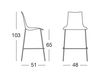 Схема Барный стул Scab Design / Scab Giardino S.p.a. Marzo 2546 310 Современный / Скандинавский / Модерн