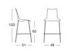 Схема Барный стул Scab Design / Scab Giardino S.p.a. Marzo 2561 211 Современный / Скандинавский / Модерн