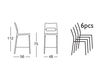 Схема Барный стул Scab Design / Scab Giardino S.p.a. Marzo 2286 201 Современный / Скандинавский / Модерн