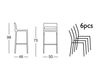 Схема Барный стул DIVO Scab Design / Scab Giardino S.p.a. Marzo 2216 Современный / Скандинавский / Модерн