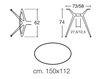 Схема Стол обеденный Scab Design / Scab Giardino S.p.a. Tavoli 5306 412 + 7011 CR 003 Современный / Скандинавский / Модерн