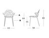 Схема Стул с подлокотниками Casprini 2014 PELOTA armchair 4 legs Минимализм / Хай-тек