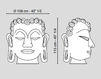 Схема Элемент декора Buddha mask VGnewtrend Home Decor 7521501.00 Восточный / Японский / Китайский
