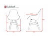 Схема Стул с подлокотниками Kubikoff Sander Mulder ICON'DIMPLE'HOLES'CHAIR  2 Современный / Скандинавский / Модерн