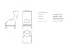 Схема Кресло Brabbu by Covet Lounge Upholstery DUKONO ARMCHAIR 2 Ар-деко / Ар-нуво / Американский