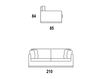 Схема Диван Citterio Meda Sofa DRY 142CB Современный / Скандинавский / Модерн