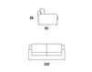 Схема Диван Citterio Meda Sofa OLIVER 182CB 5 Современный / Скандинавский / Модерн