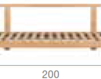 Схема Диван для террасы Tribu Pure Sofa Teak 01207 C01203 C01207BM Современный / Скандинавский / Модерн