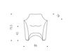 Схема Кресло для террасы TOKYO-POP Driade L`arte Di Abitare 9852834 Современный / Скандинавский / Модерн