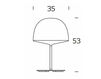 Схема Лампа настольная CHESHIRE Fontana Arte Table F425105350BINE Минимализм / Хай-тек