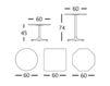 Схема Столик журнальный SHOWTIME B.D (Barcelona Design)  TABLES SHOWTIME Square Лофт / Фьюжн / Винтаж / Ретро