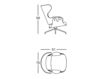 Схема Кресло для кабинета LOUNGER B.D (Barcelona Design) ARMCHAIRS LOUNGER Armchair Swivel structure 4 Лофт / Фьюжн / Винтаж / Ретро