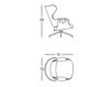 Схема Кресло для кабинета LOUNGER B.D (Barcelona Design) ARMCHAIRS LOUNGER Armchair Swivel structure 5 Лофт / Фьюжн / Винтаж / Ретро