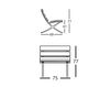 Схема Стул B.D (Barcelona Design) PUBLIC SEATING Bench 1 seat 75 UPHOLSTERED Лофт / Фьюжн / Винтаж / Ретро
