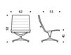 Схема Кресло ICF Office 2015 1953182 B 233 Современный / Скандинавский / Модерн