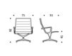 Схема Кресло ICF Office 2015 1953152 B 226 Современный / Скандинавский / Модерн